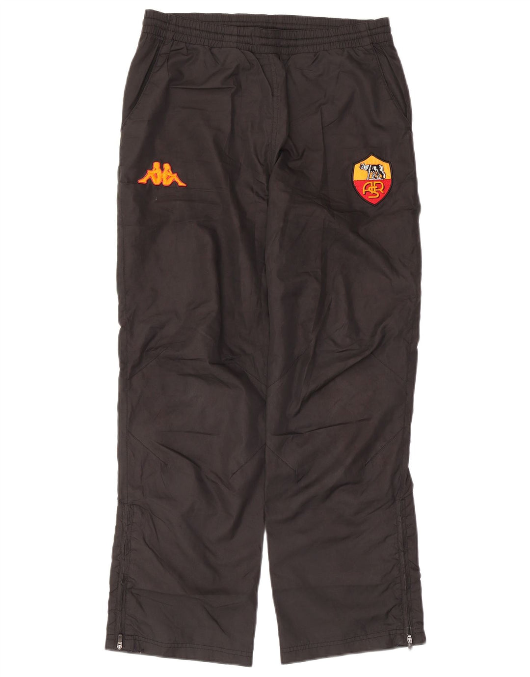 KAPPA Boys Graphic Tracksuit Trousers 12-13 Years XL Black Polyester