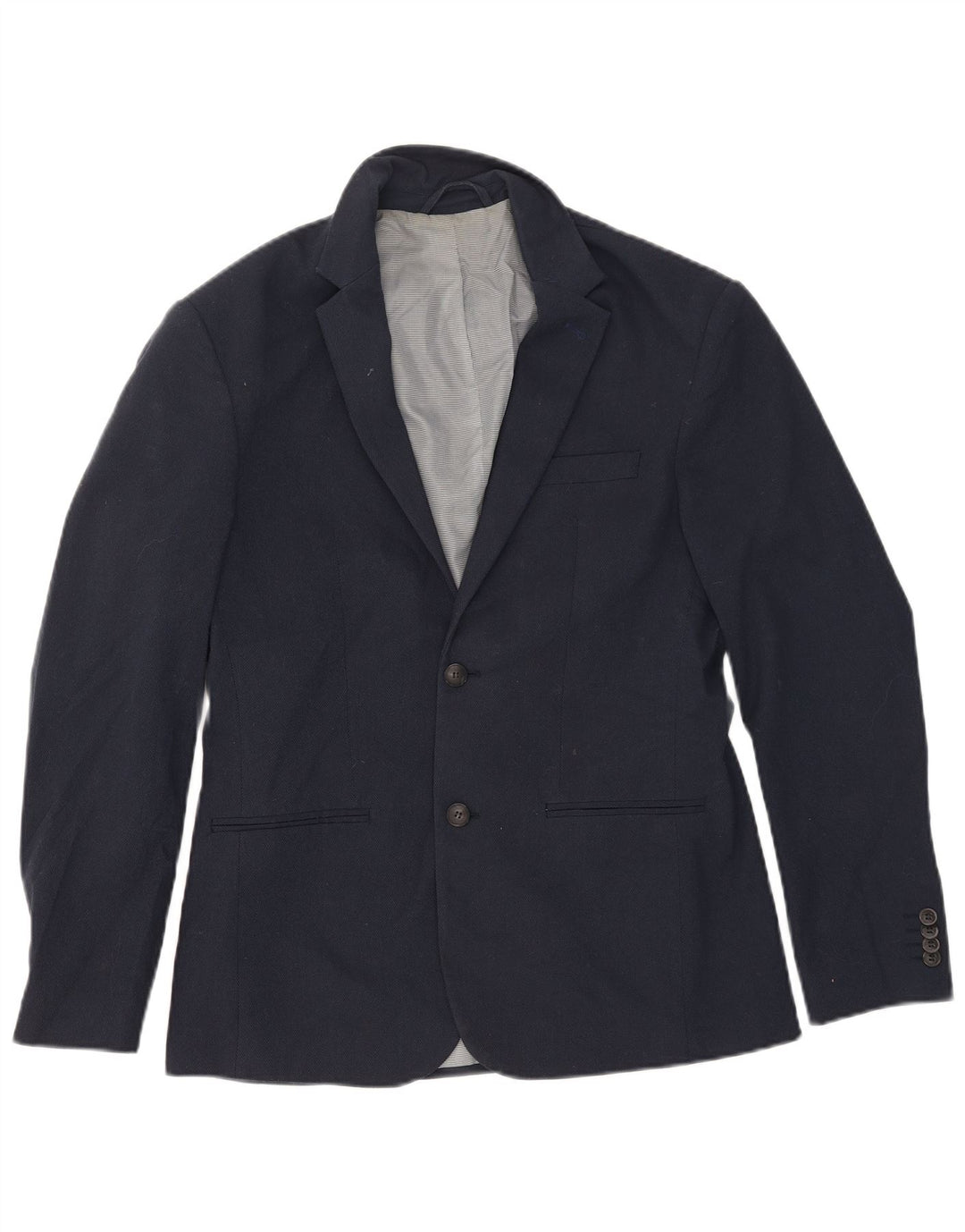 Мужской пиджак на двух пуговицах Jack & Jones IT 52 XL темно-синий полиэстер