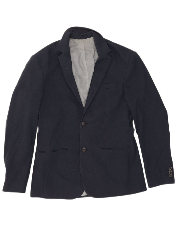 Мужской пиджак на двух пуговицах Jack & Jones IT 52 XL темно-синий полиэстер