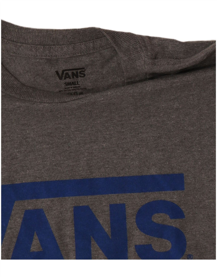 Мужская футболка с рисунком Vans, маленький серый хлопок