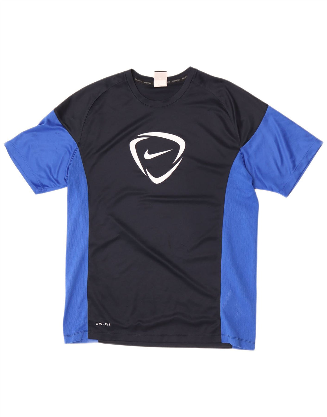 Мужская футболка Nike Dri Fit с графическим рисунком, большой темно-синий полиэстер с цветными блоками