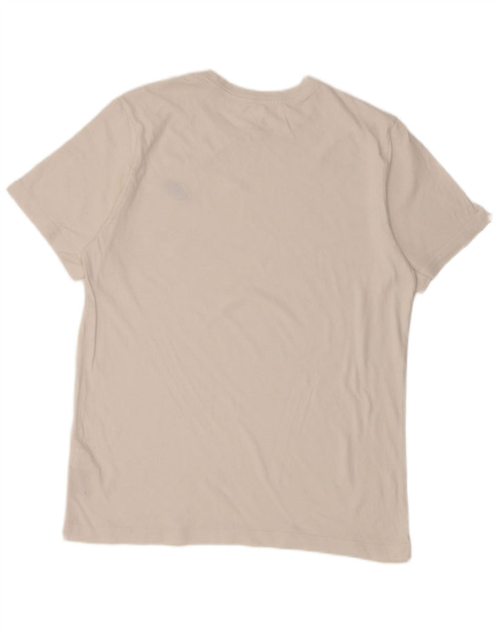 Мужская футболка Nike из хлопка белого цвета среднего размера