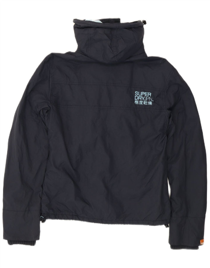 Женская ветровка с капюшоном Superdry UK 14, средний темно-синий нейлон