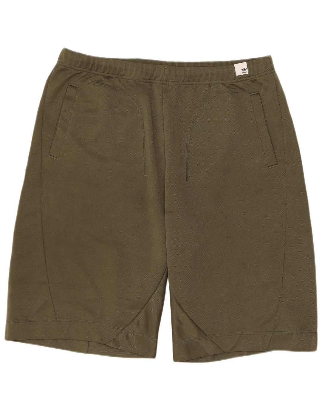 Мужские спортивные шорты Adidas, полиэстер цвета хаки, большой размер