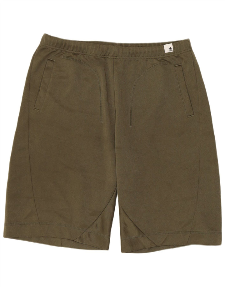 Мужские спортивные шорты Adidas, полиэстер цвета хаки, большой размер