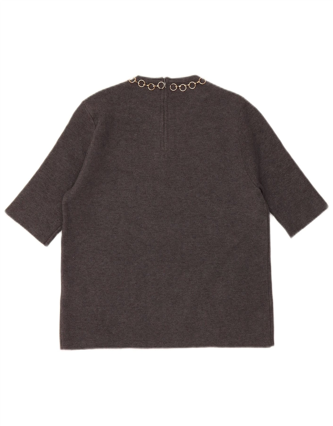 Женская укороченная блузка Zara UK 10, маленькая, серая, вискоза