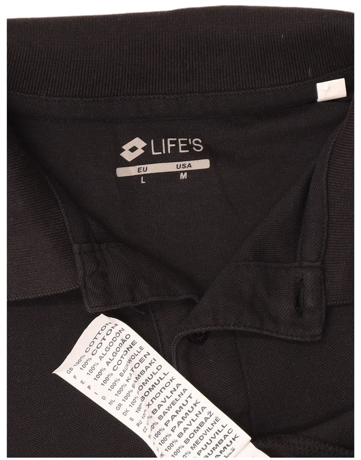 Мужская рубашка поло Lotto, большая черная хлопковая