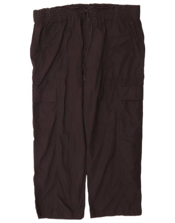 Женские брюки карго с высокой талией Marks & Spencer UK 20 2XL W40 L27 черные