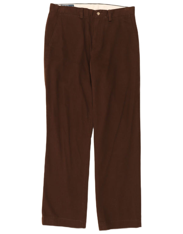 Мужские прямые брюки чинос Polo Ralph Lauren W32 L32 коричневые, хлопковые