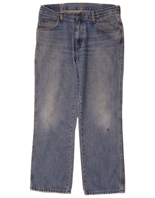 Мужские прямые джинсы Wrangler стандартного кроя W34 L30, синие, хлопок