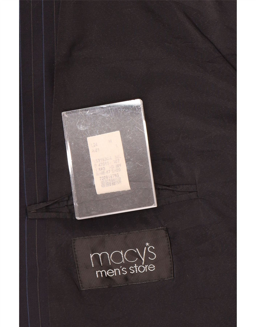 RALPH LAUREN Мужской пиджак на 2 пуговицах IT 52 XL Темно-синий в тонкую полоску Шерсть