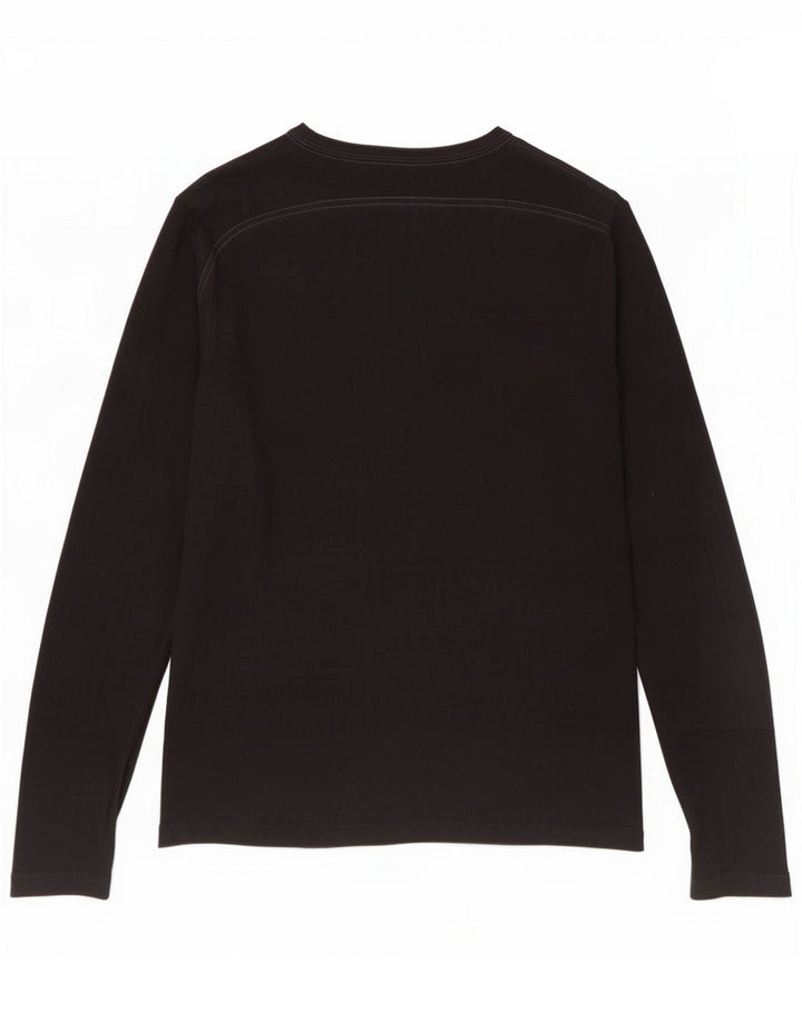 Gap Мужской топ с рисунком с длинным рукавом 2XL, черный хлопок