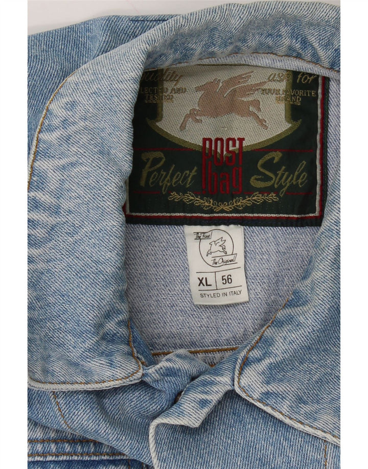 VINTAGE Mens Denim Jacket UK 42 XL Blue Cotton Vintage Vintage and Second-Hand Vintage from Messina Hembry 