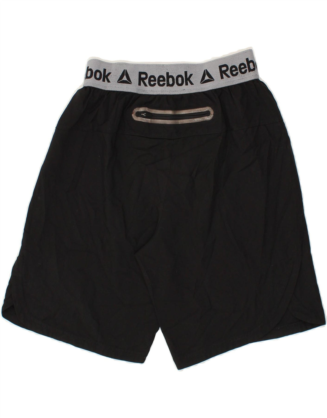 REEBOK Boys Graphic Sport Shorts 13-14 Years Small Black Vintage Reebok and Second-Hand Reebok from Messina Hembry 