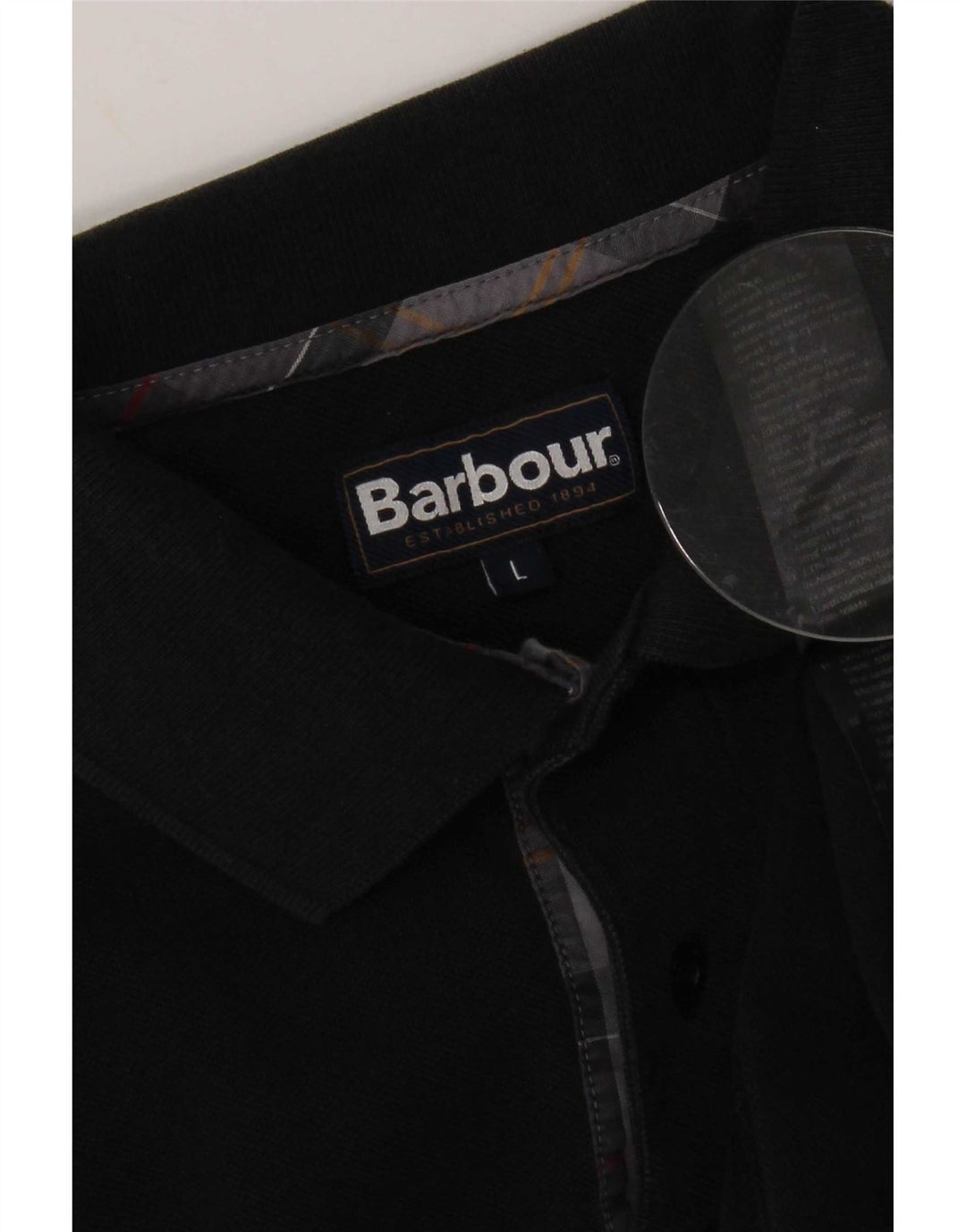 Мужская рубашка-поло Barbour, большая черная, хлопок