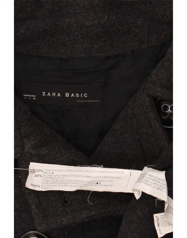 Женское бушлат Zara UK 14, большой размер, серая шерсть
