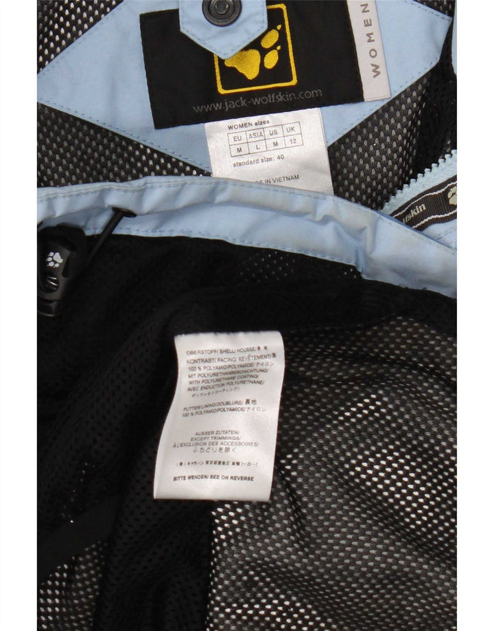 Женская дождевик с капюшоном Jack Wolfskin UK 12, средний синий полиамид