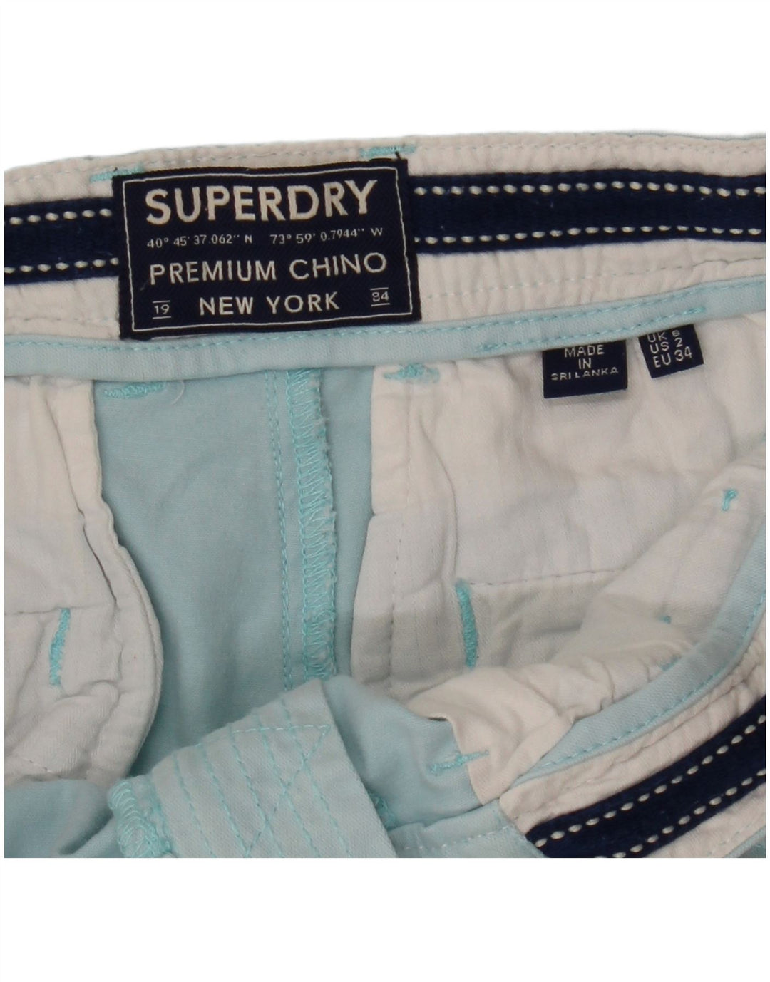 SUPERDRY Женские шорты чинос UK 6 XS W25 Синие