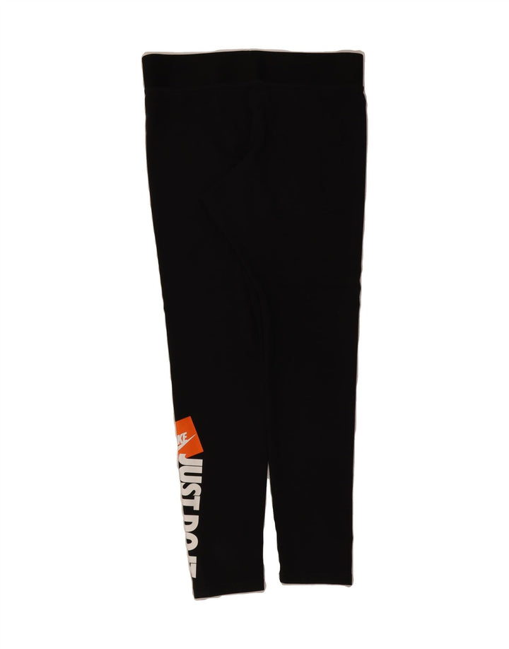 NIKE Womens Graphic Leggings UK 14 Large  Black Cotton Vintage Nike and Second-Hand Nike from Messina Hembry 