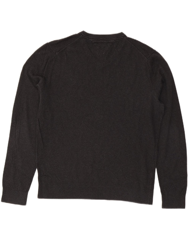 TOMMY HILFIGER Мужской джемпер с v-образным вырезом XL, серый хлопок