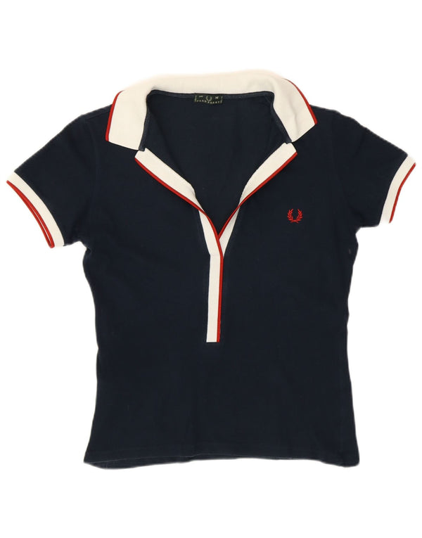 Рубашка поло женская FRED PERRY UK 12 Medium Navy Blue