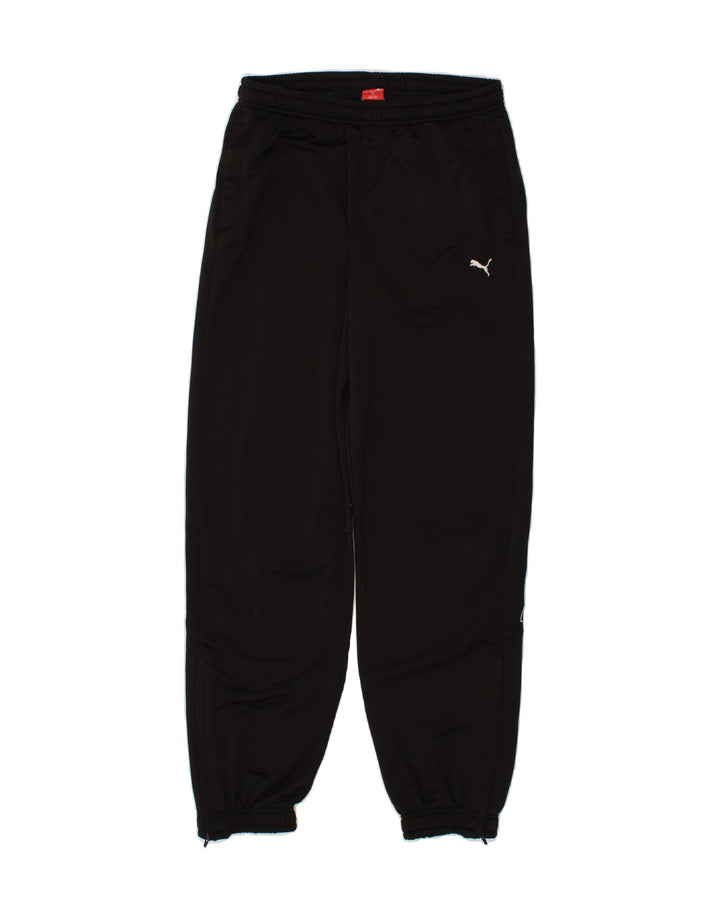 PUMA Boys Graphic Tracksuit Trousers Joggers 13-14 Years Black Polyester Vintage Puma and Second-Hand Puma from Messina Hembry 