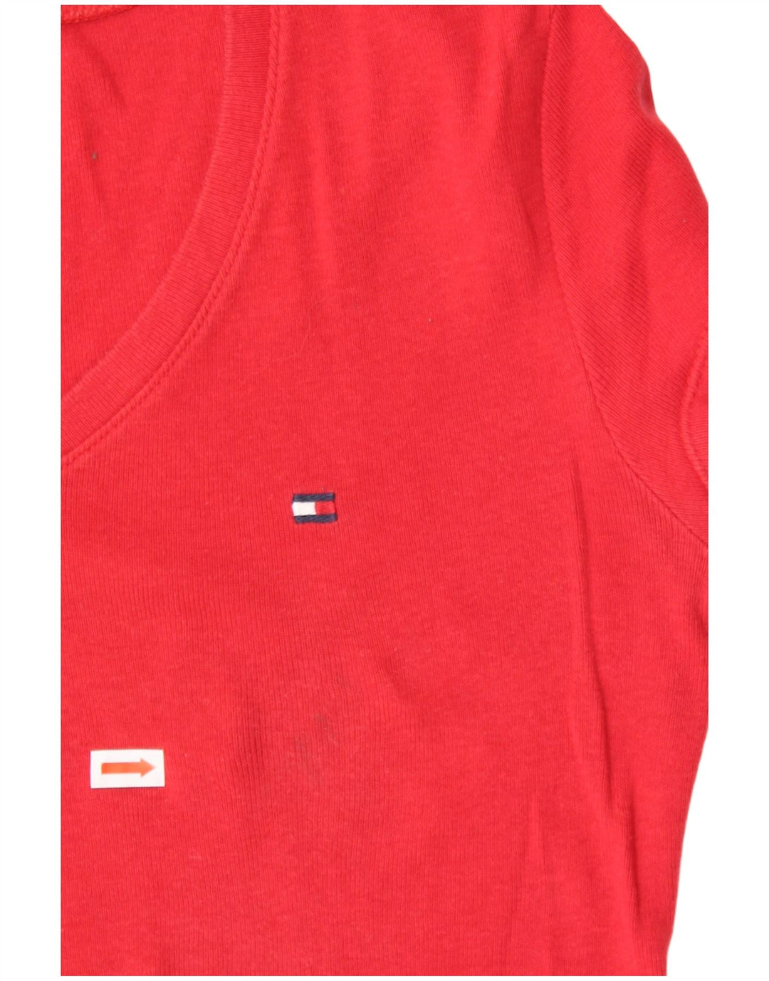 TOMMY HILFIGER Женская футболка Top UK 6 XS Красный Хлопок
