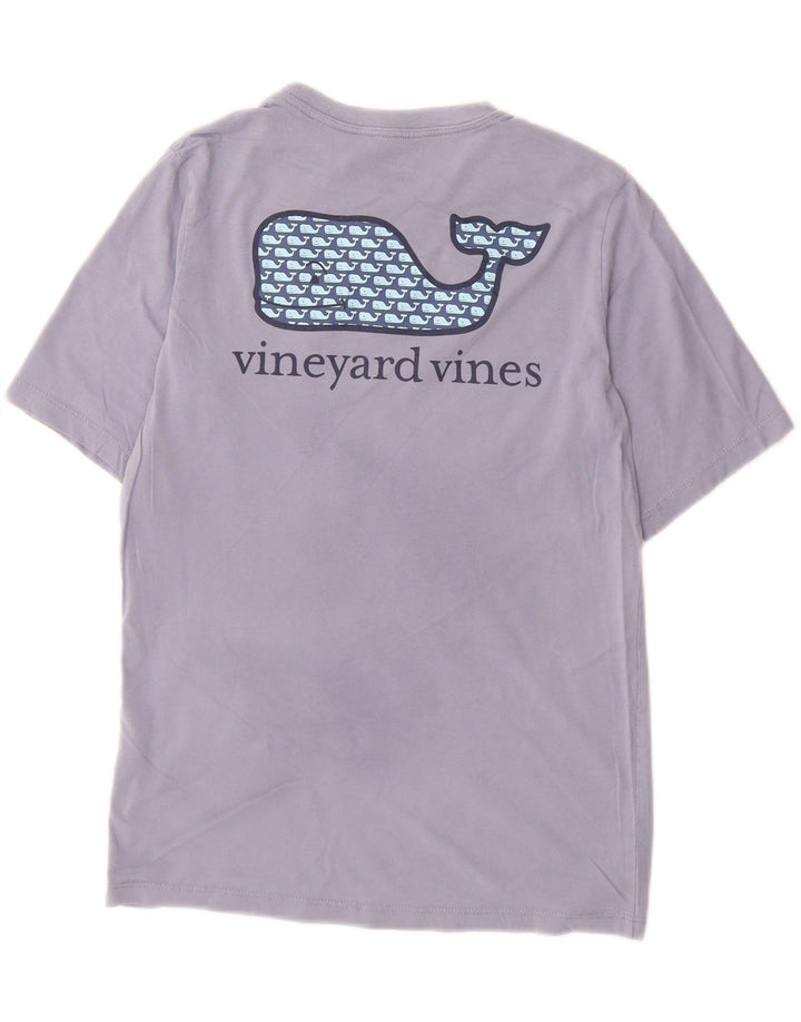Футболка с рисунком VINEYARD VINES для мальчиков, топ 12–13 лет, средний фиолетовый хлопок, хлопковый цвет