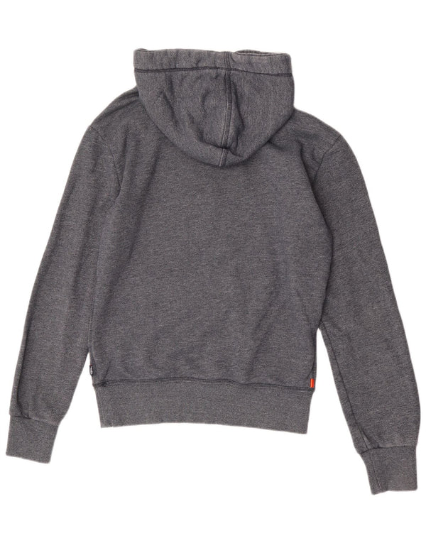 Мужской джемпер с капюшоном Superdry, маленький серый, хлопковый