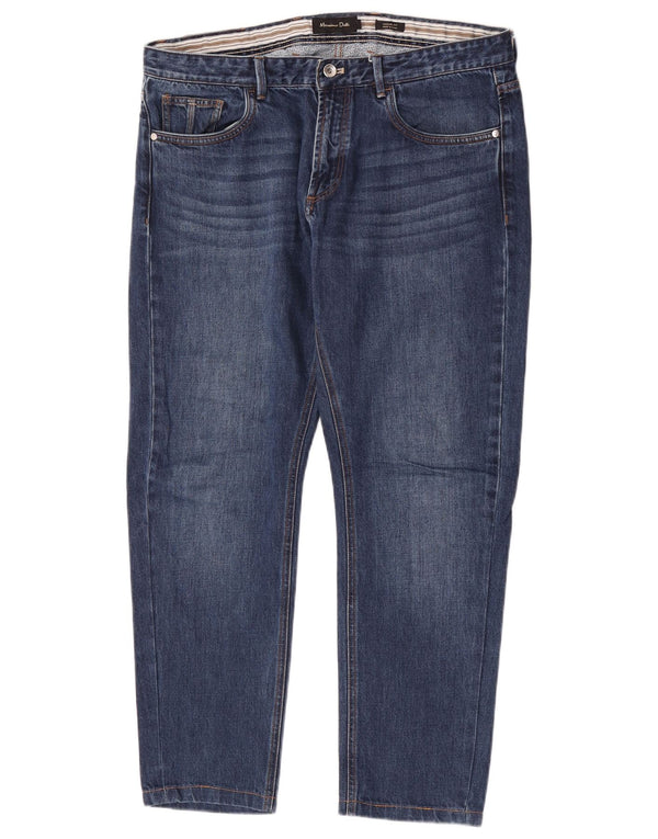 Мужские повседневные прямые джинсы Massimo Dutti EU 44, большие W34 L28, синие