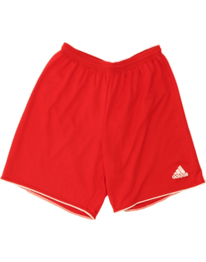 ADIDAS Boys Climalite Sport Shorts 11-12 Years Large Red Polyester Vintage Adidas and Second-Hand Adidas from Messina Hembry 