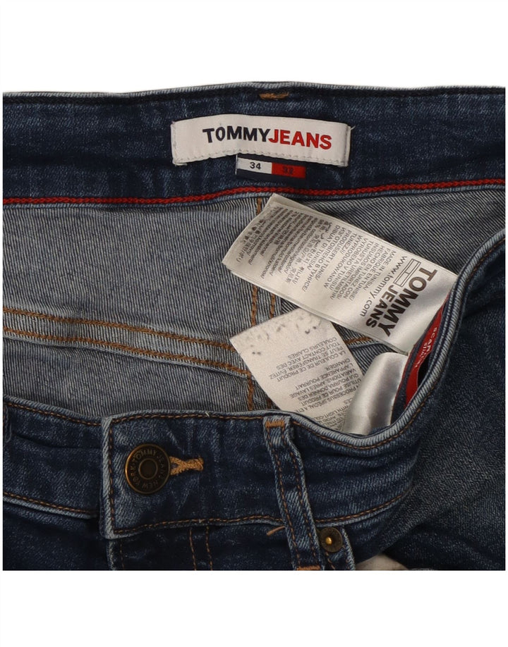 TOMMY HILFIGER Мужские узкие джинсы W34 L32 Синие хлопковые