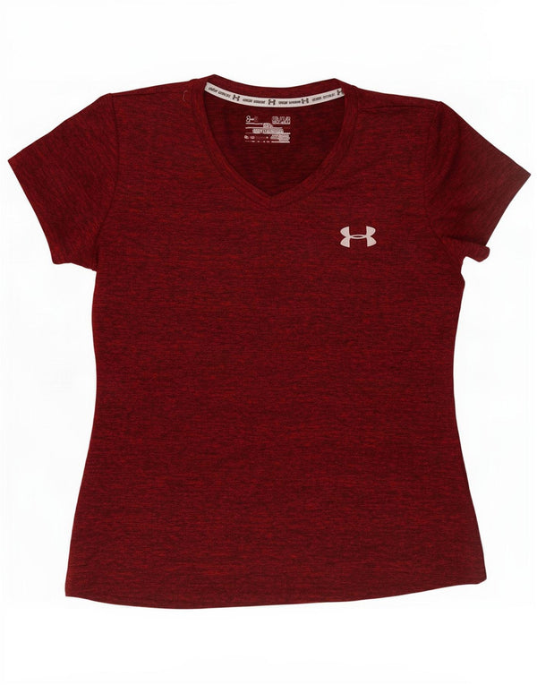 Женская футболка Under Armour Heat Gear Top UK 12, средний бордовый с крапинками