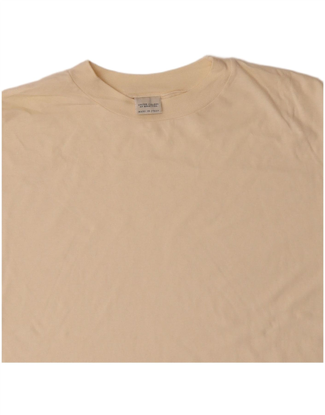 Мужская футболка BENETTON Top Medium Бежевый Хлопок