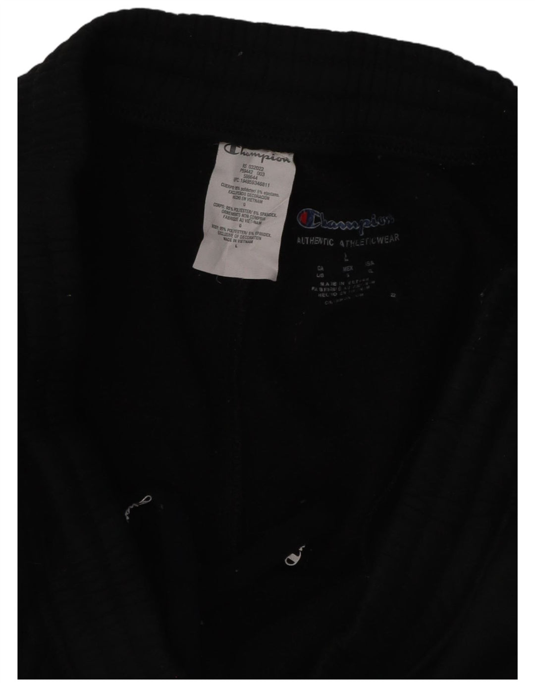 Женский спортивный костюм CHAMPION Брюки-джоггеры UK 14 Большие черные хлопковые брюки