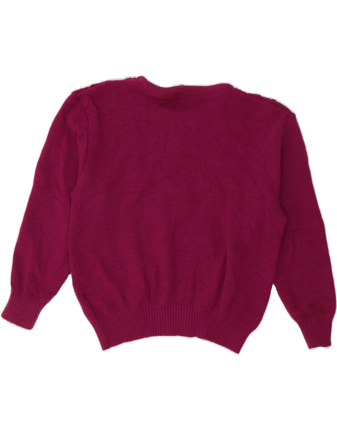 VINTAGE Womens Oversized V-Neck Jumper Sweater UK 10 Small Pink Vintage Vintage and Second-Hand Vintage from Messina Hembry 