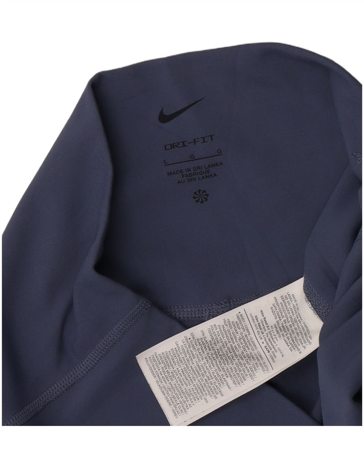 Женские леггинсы Nike Dri Fit UK 14, большие темно-синие, полиэстер