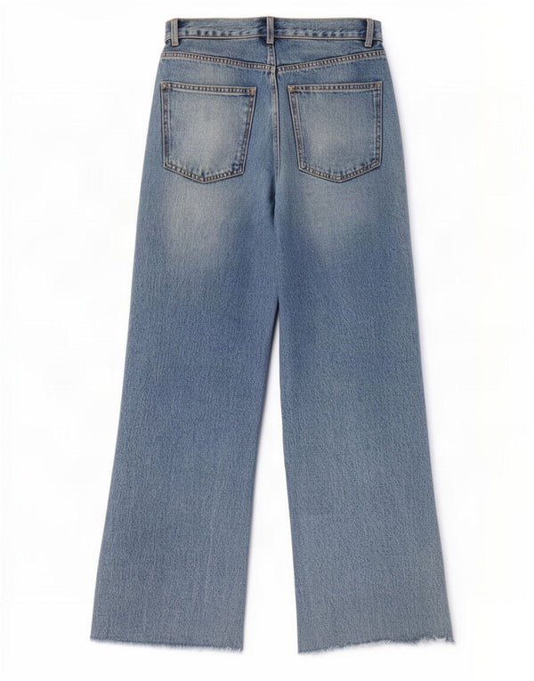 Женские широкие джинсы Zara EU 38, маленькие W28 L28, синие