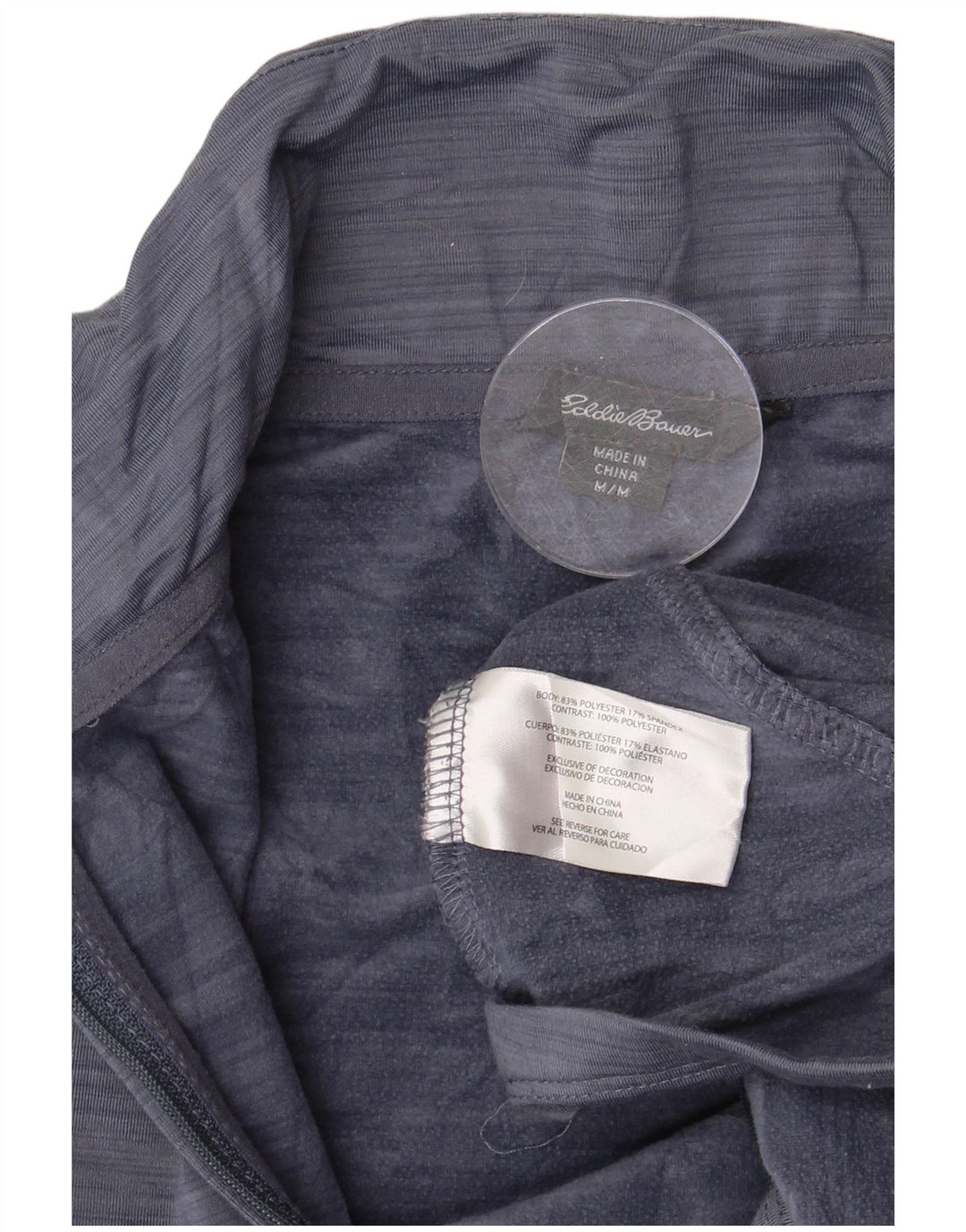 Женский топ Eddie Bauer с воротником на молнии и длинным рукавом UK 14, средний темно-синий