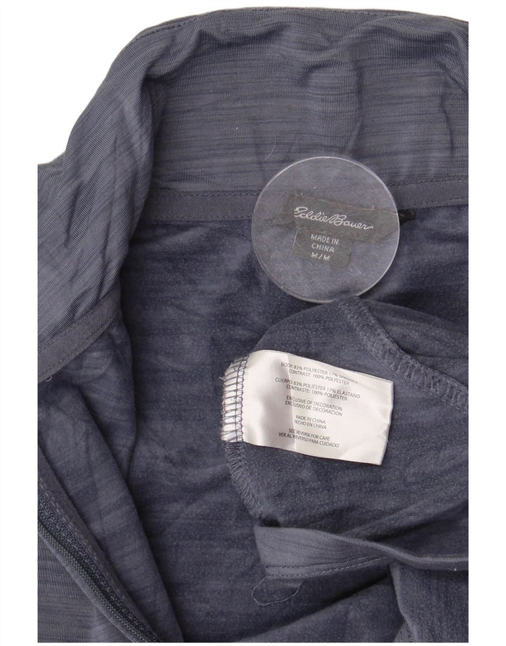 Женский топ Eddie Bauer с воротником на молнии и длинным рукавом UK 14, средний темно-синий