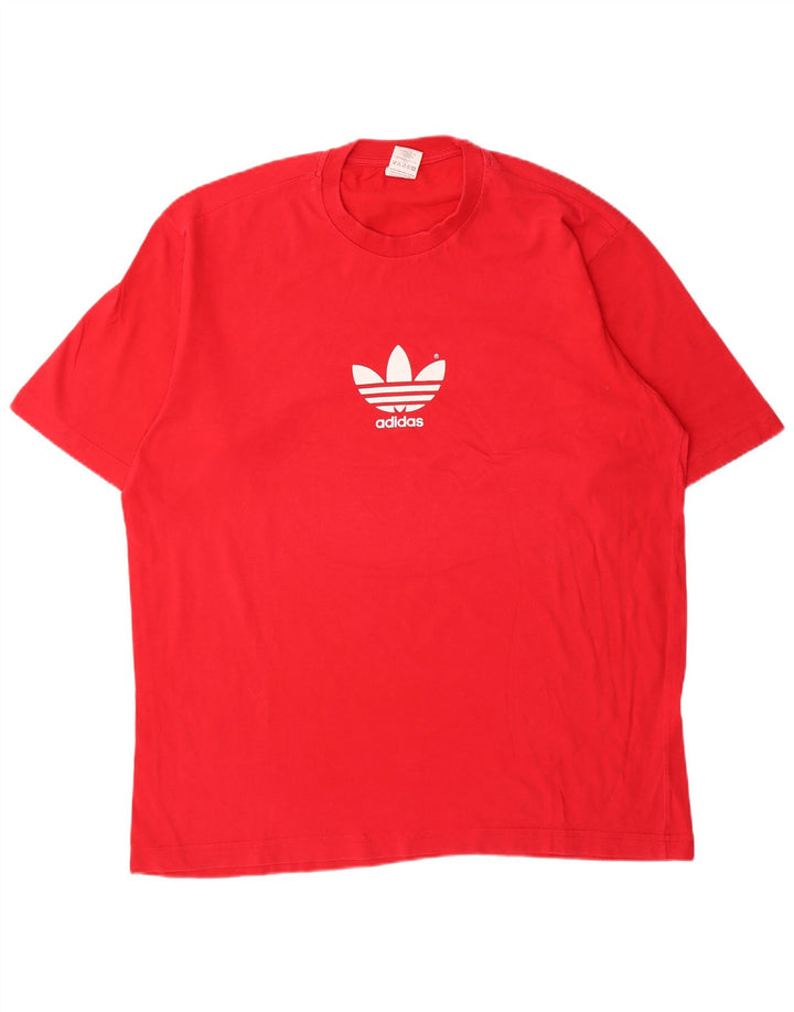 Adidas Мужская футболка с рисунком Большой красный хлопок