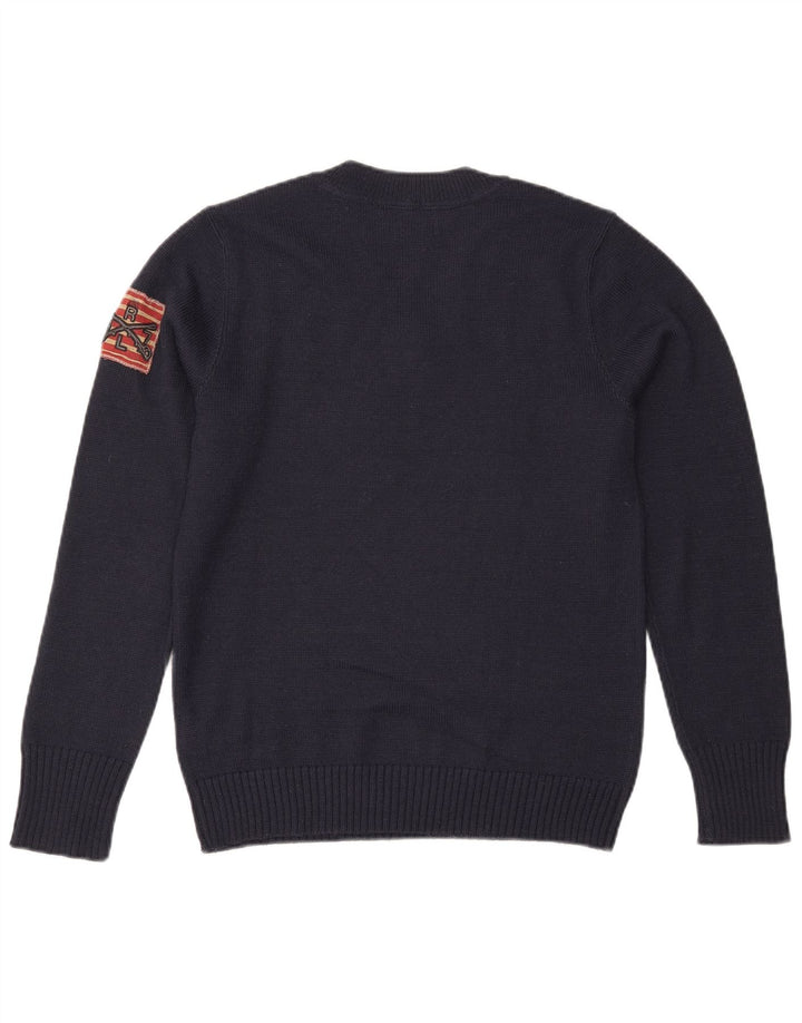 Мужской джемпер с v-образным вырезом Ralph Lauren, средний темно-синий акрил