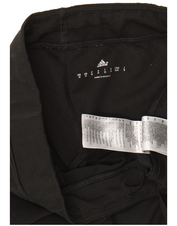 Женские леггинсы Adidas UK 12, средний черный полиэстер