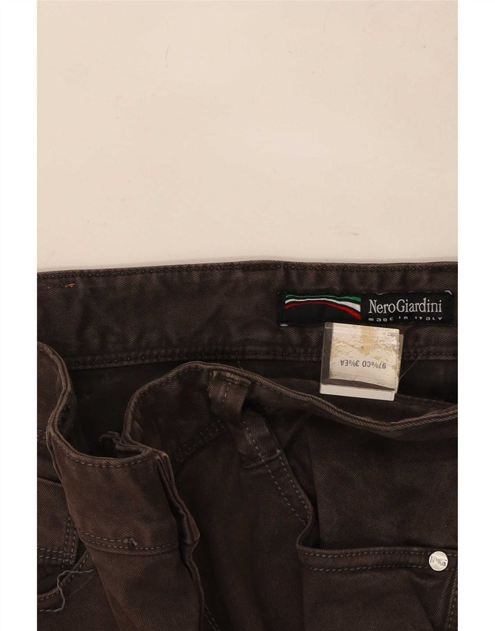 Мужские прямые джинсы Nero Giardini W34 L35 коричневые, хлопок