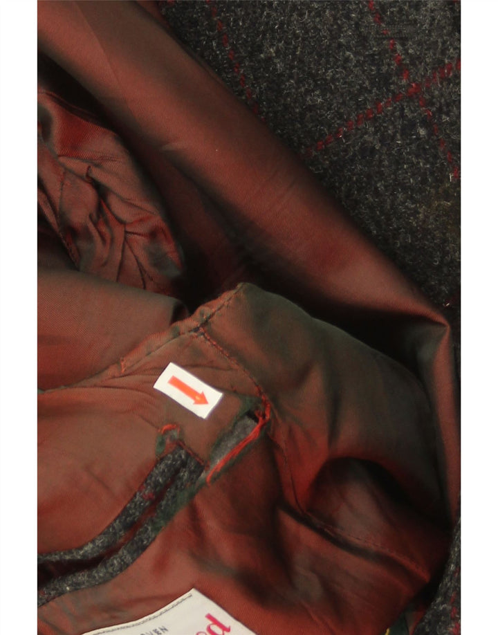 Мужской твидовый пиджак Scirocco Harris на 2 пуговицах UK 40, большая серая клетка