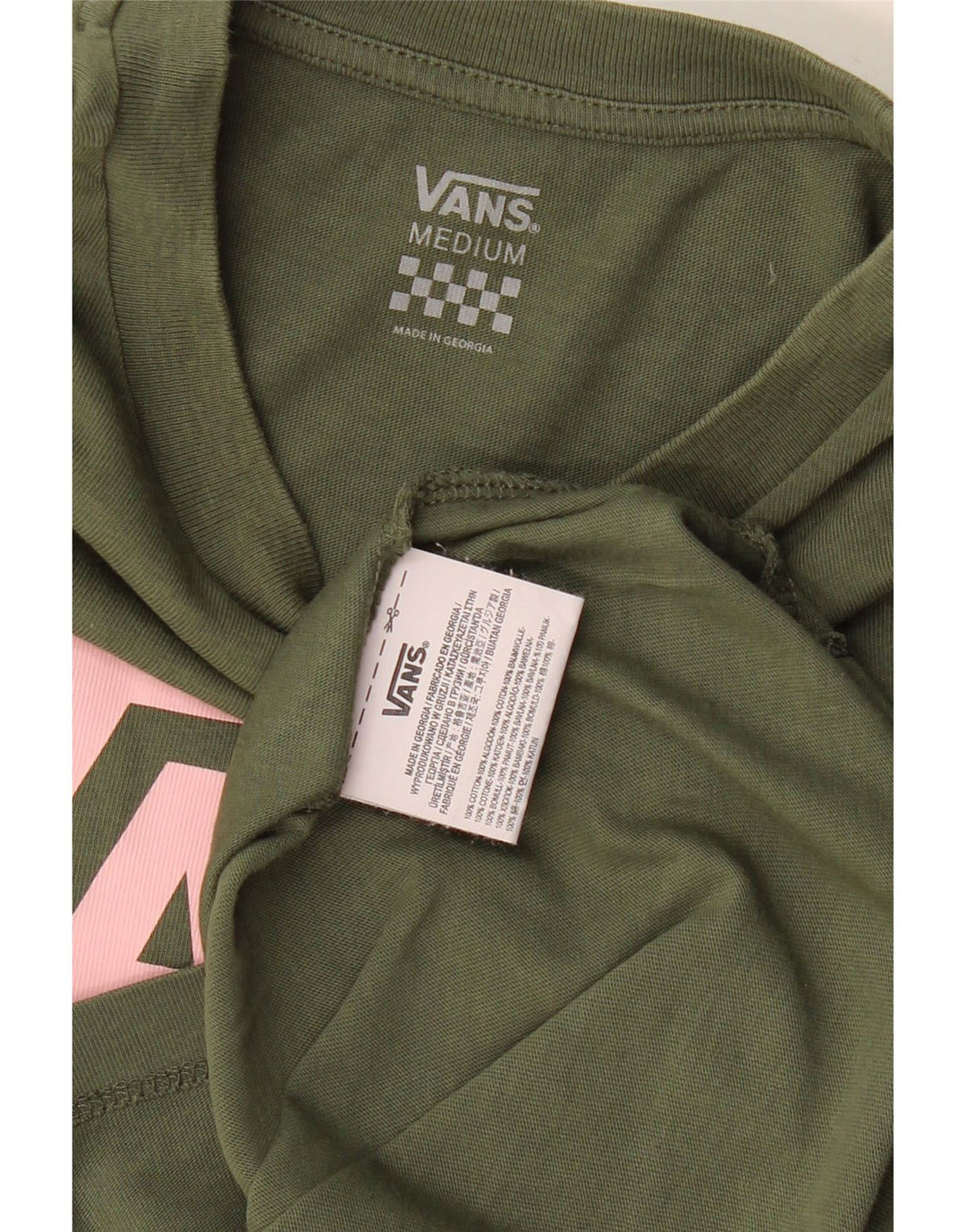 Женская футболка с рисунком Vans Top UK 12, средний цвет хаки, хлопок