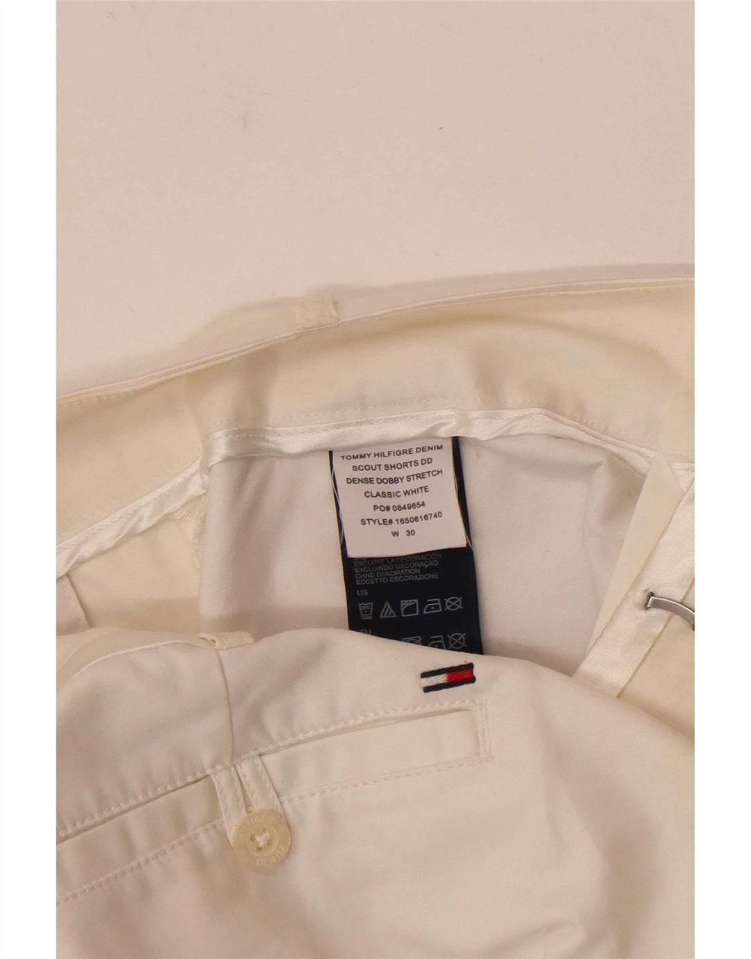 Женские шорты чинос Tommy Hilfiger W30, средний белый хлопок, хлопок