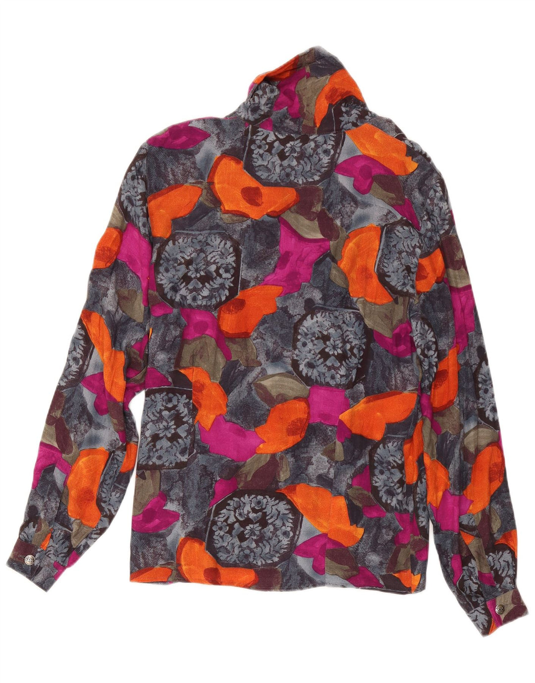 Женская блузка-рубашка Saint Andrews UK 14, средний разноцветный цветочный вискоза