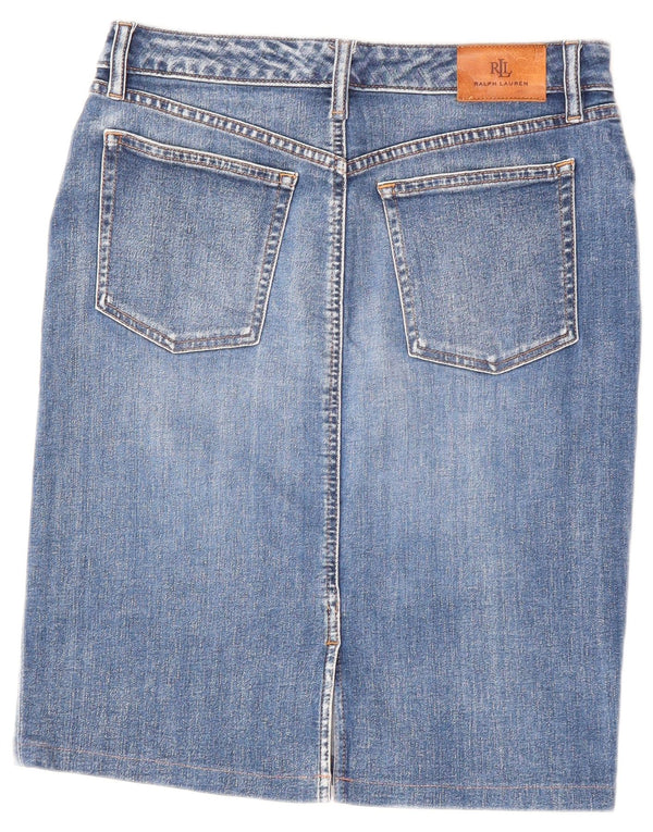 RALPH LAUREN Womens Denim Skirt US 8 Medium W30  Blue Polyester