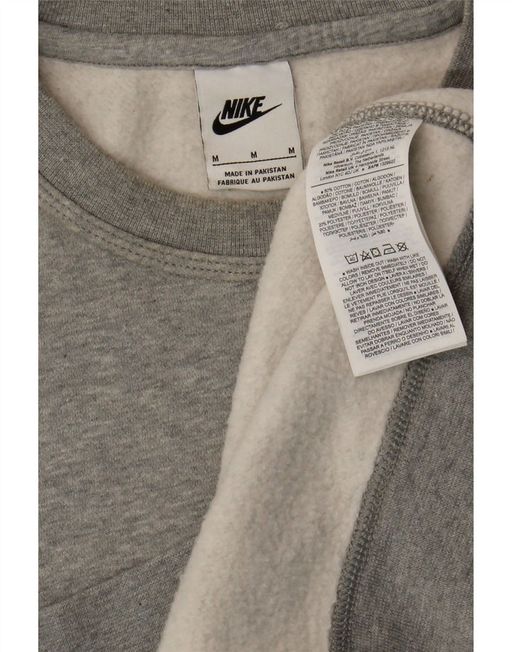 Мужской свитер Nike, хлопковый джемпер среднего серого цвета с крапинками